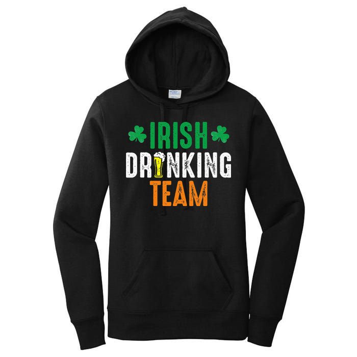 St Patrick's Irish Beer Drinking Team Ireland Flag Clover Women's Pullover Hoodie