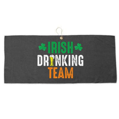 St Patrick's Irish Beer Drinking Team Ireland Flag Clover Large Microfiber Waffle Golf Towel