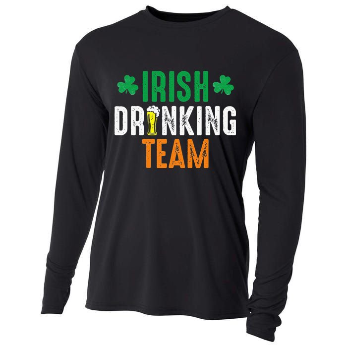 St Patrick's Irish Beer Drinking Team Ireland Flag Clover Cooling Performance Long Sleeve Crew