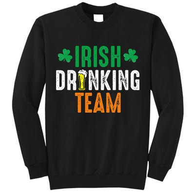 St Patrick's Irish Beer Drinking Team Ireland Flag Clover Tall Sweatshirt