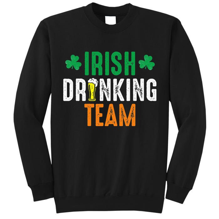 St Patrick's Irish Beer Drinking Team Ireland Flag Clover Tall Sweatshirt