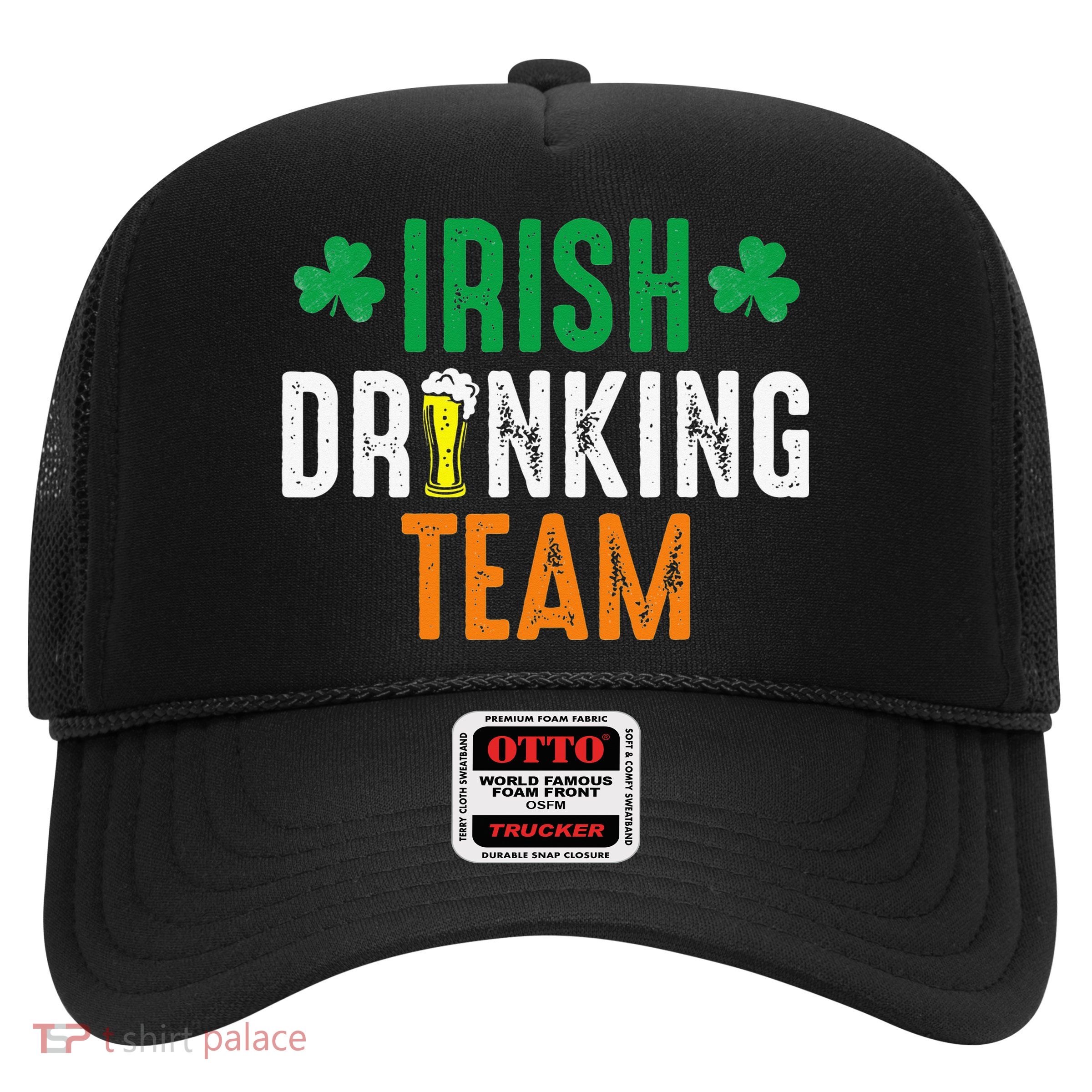 St Patrick's Irish Beer Drinking Team Ireland Flag Clover Trucker Hat