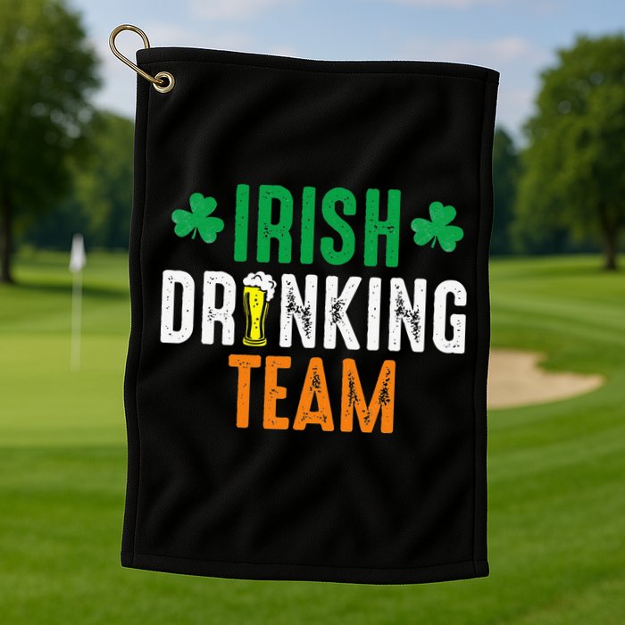 St Patrick's Irish Beer Drinking Team Ireland Flag Clover Golf Towel