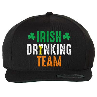 St Patrick's Irish Beer Drinking Team Ireland Flag Clover Wool Snapback Cap