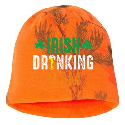 St Patrick's Irish Beer Drinking Team Ireland Flag Clover Kati - Camo Knit Beanie