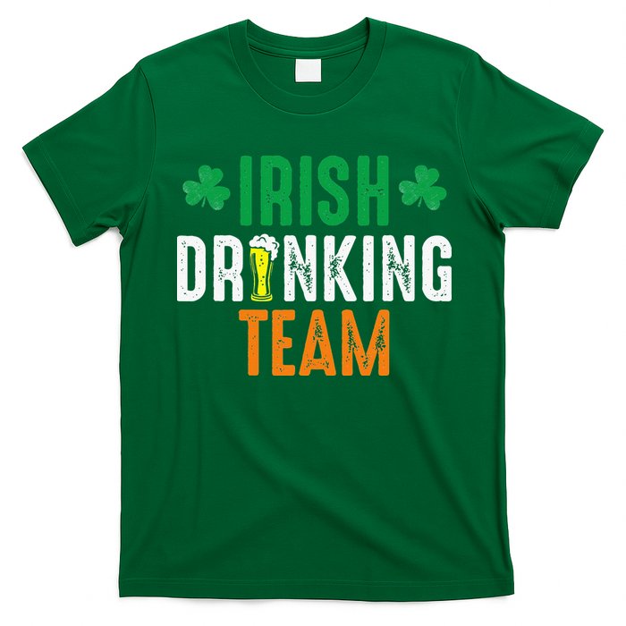 St Patrick's Irish Beer Drinking Team Ireland Flag Clover T-Shirt