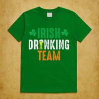 St Patrick's Irish Beer Drinking Team Ireland Flag Clover T-Shirt