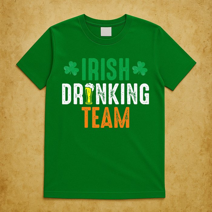 St Patrick's Irish Beer Drinking Team Ireland Flag Clover T-Shirt