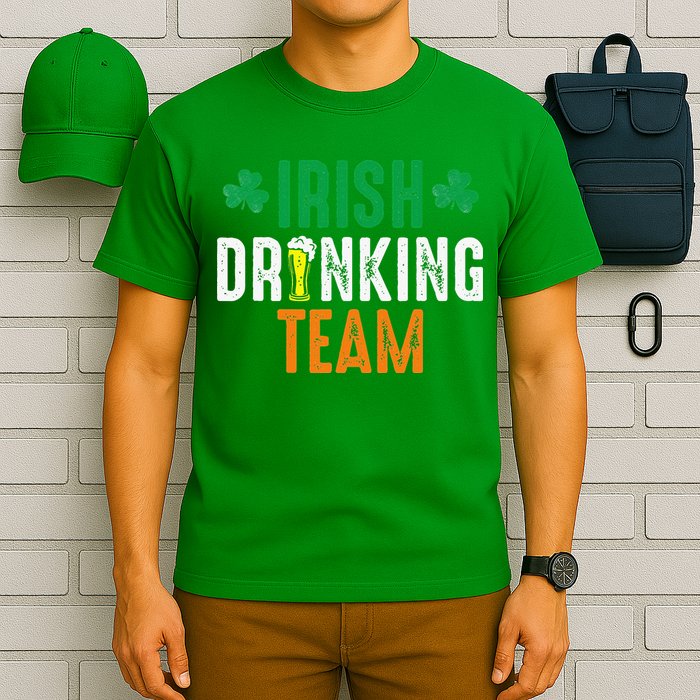 St Patrick's Irish Beer Drinking Team Ireland Flag Clover T-Shirt