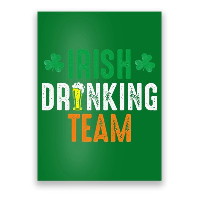 St Patrick's Irish Beer Drinking Team Ireland Flag Clover Poster