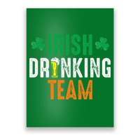 St Patrick's Irish Beer Drinking Team Ireland Flag Clover Poster