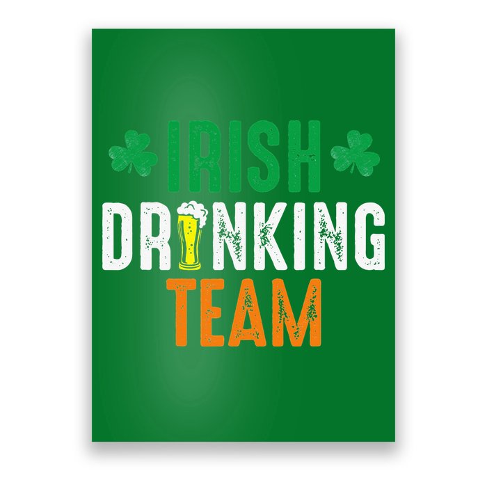 St Patrick's Irish Beer Drinking Team Ireland Flag Clover Poster