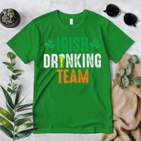 St Patrick's Irish Beer Drinking Team Ireland Flag Clover Premium T-Shirt