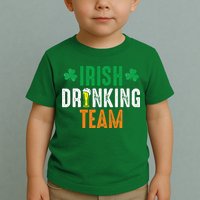 St Patrick's Irish Beer Drinking Team Ireland Flag Clover Toddler T-Shirt