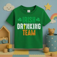 St Patrick's Irish Beer Drinking Team Ireland Flag Clover Toddler T-Shirt