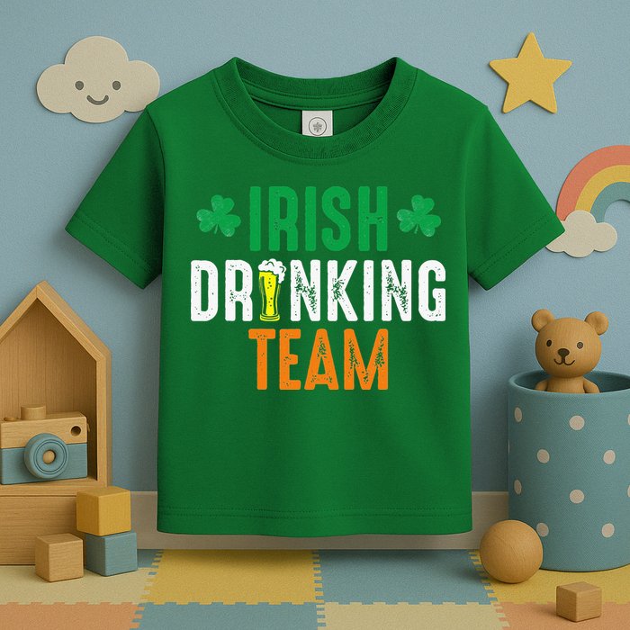 St Patrick's Irish Beer Drinking Team Ireland Flag Clover Toddler T-Shirt