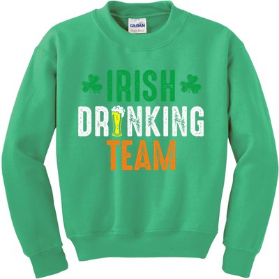 St Patrick's Irish Beer Drinking Team Ireland Flag Clover Kids Sweatshirt