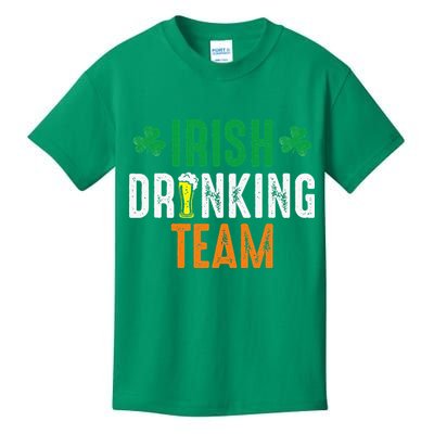 St Patrick's Irish Beer Drinking Team Ireland Flag Clover Kids T-Shirt