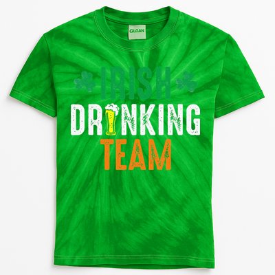 St Patrick's Irish Beer Drinking Team Ireland Flag Clover Kids Tie-Dye T-Shirt