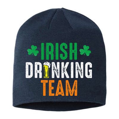 St Patrick's Irish Beer Drinking Team Ireland Flag Clover Sustainable Beanie