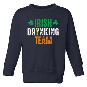 St Patrick's Irish Beer Drinking Team Ireland Flag Clover Toddler Sweatshirt