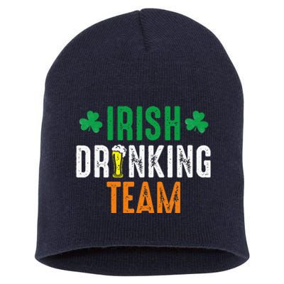 St Patrick's Irish Beer Drinking Team Ireland Flag Clover Short Acrylic Beanie