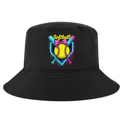 Softball Player Ice Cream Softball Drip Cool Comfort Performance Bucket Hat