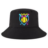 Softball Player Ice Cream Softball Drip Cool Comfort Performance Bucket Hat