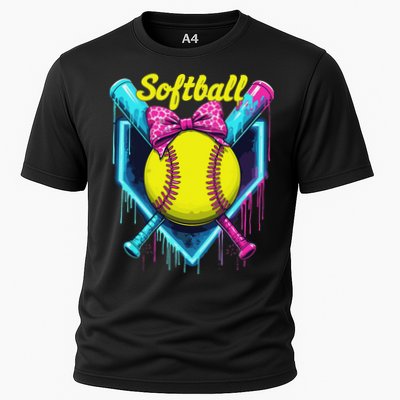 Softball Player Ice Cream Softball Drip Performance Shirt