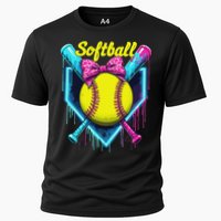 Softball Player Ice Cream Softball Drip Performance Shirt