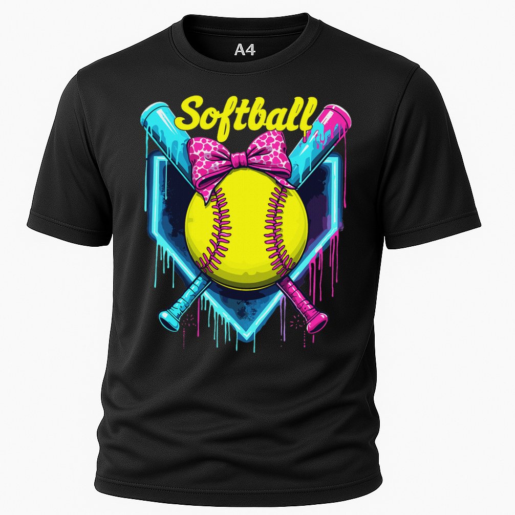 Softball Player Ice Cream Softball Drip Performance Shirt