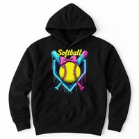Softball Player Ice Cream Softball Drip Hoodie
