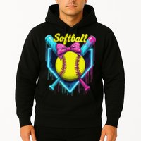 Softball Player Ice Cream Softball Drip Hoodie