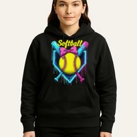 Softball Player Ice Cream Softball Drip Hoodie