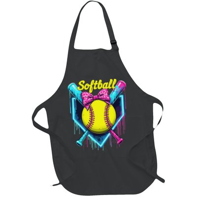Softball Player Ice Cream Softball Drip Apron