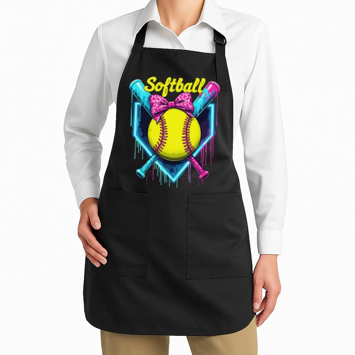 Softball Player Ice Cream Softball Drip Apron
