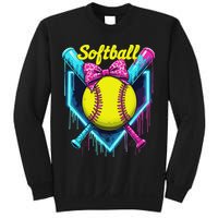 Softball Player Ice Cream Softball Drip Sweatshirt