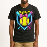 Softball Player Ice Cream Softball Drip Tall T-Shirt