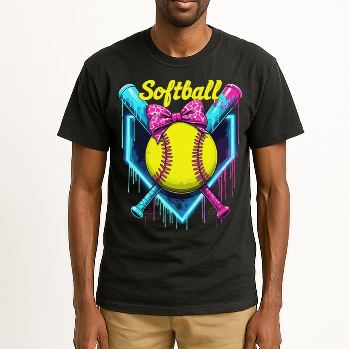 Softball Player Ice Cream Softball Drip Tall T-Shirt