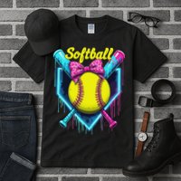 Softball Player Ice Cream Softball Drip Tall T-Shirt
