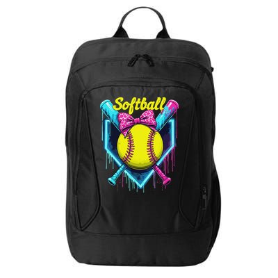 Softball Player Ice Cream Softball Drip City Backpack