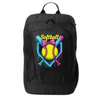 Softball Player Ice Cream Softball Drip City Backpack