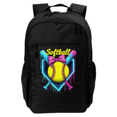 Softball Player Ice Cream Softball Drip Backpack