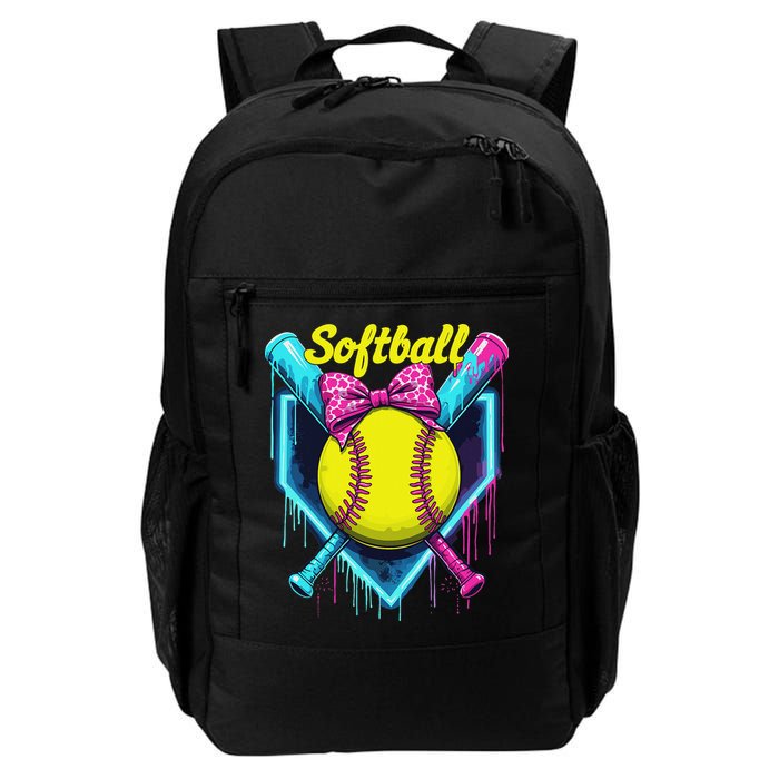 Softball Player Ice Cream Softball Drip Backpack
