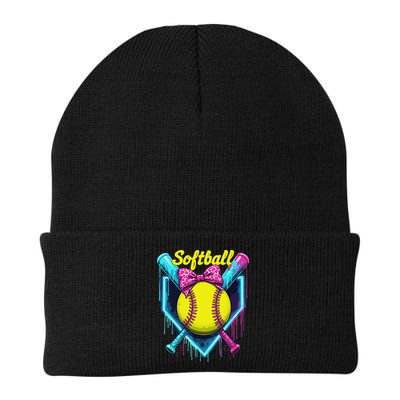 Softball Player Ice Cream Softball Drip Beanie
