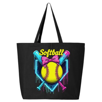 Softball Player Ice Cream Softball Drip 25L Jumbo Tote