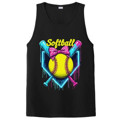 Softball Player Ice Cream Softball Drip PosiCharge Competitor Tank