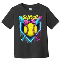 Softball Player Ice Cream Softball Drip Toddler T-Shirt