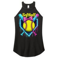 Softball Player Ice Cream Softball Drip Women's Perfect Tri Rocker Tank