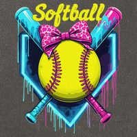 Softball Player Ice Cream Softball Drip Cotton Canvas Backpack